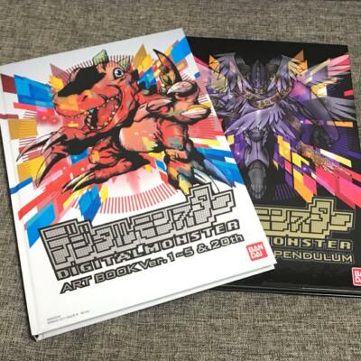 Bandai Digital Monster Art Book Ver.1-5 & 20th & Pendulum Set