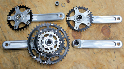 NOS Cannondale Coda tandem crankset 175 front/175 rear 44/32/22