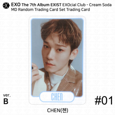 EXO 7th Album EXIST EXOcial Club Cream Soda MD Random Trading Card