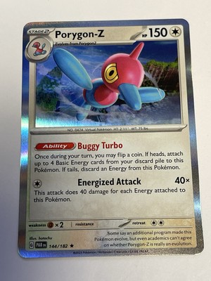 Pokemon TCG Porygon-Z 144/182 Paradox Rift Cosmos Holo Rare Card