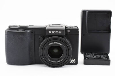Ricoh GX200 12.1MP Digital Camera Black | 3-9.9x Optical Zoom | 4x