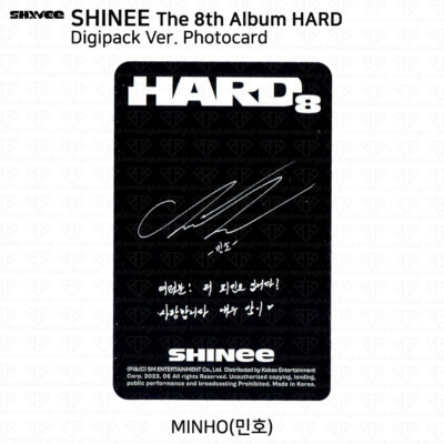 SHINee The 8th Album HARD Smini Digipack Ver Photocard Onew Key