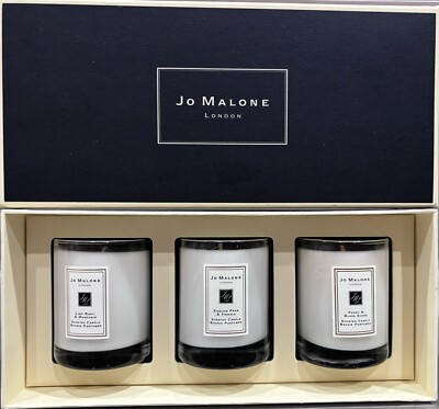 Jo Malone Travel Candle Trio, 3 Scented Mini Candle Set, New In