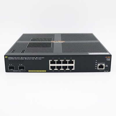 HPE Aruba 2930F JL258A 8G PoE+ 2SFP+ Layer 3 AOS Managed Ethernet