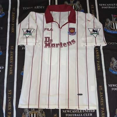 West Ham United Away Football Shirt Jersey 2002 2003 Fila Paolo Di