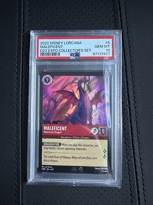 2022 Disney Lorcana Maleficent D23 Expo 1st Promo #5 PSA 10 GEM