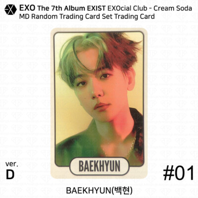 EXO 7th Album EXIST EXOcial Club Cream Soda MD Random Trading Card