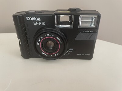 Vintage Rare Konica EFP3 36mm Point Shoot Film Camera W/ Case