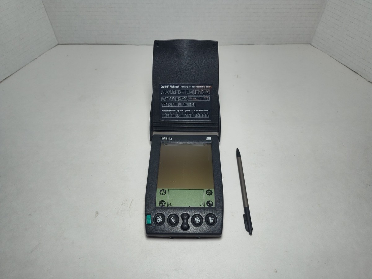 Vintage Palm Pilot III x PDA with Stylus Digital Organizer Tested