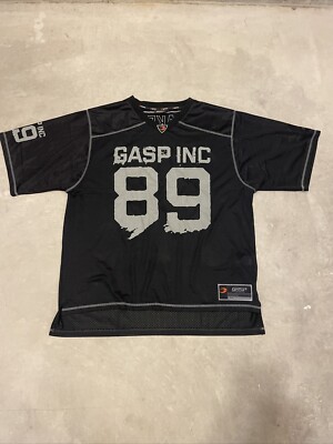 Gasp Inc Jersey Mens XL Black Football Bodybuilder Training Gym