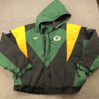 Vintage Green Bay Packers Jacket Mens XL NFL Football Reebok 90s
