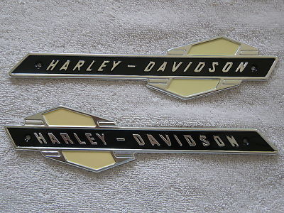 Harley 63-65 Emblems 61777-63 ..FL & XL . w/ MOUNTING KIT & SCREWS
