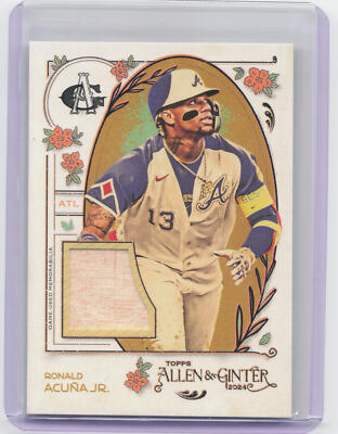 2024 Topps Allen & Ginter #AGR-RAJ Ronald Acuna Jr. Bat Relic | eBay