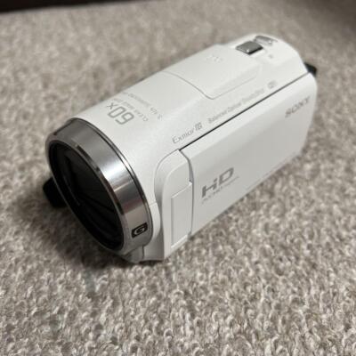 SONY HDR-CX680 White Handycam Video Camera 64GB Optical Zoom 30x
