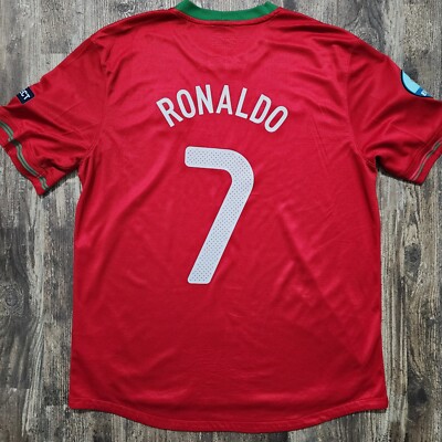 2012 Nike Portugal Home Soccer Jersey Cristiano Ronaldo Men XL