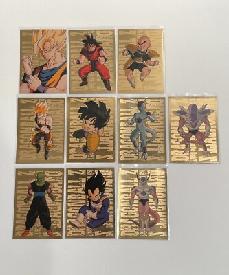 Dragon Ball Z 1999 Trading Cards Series 3 GOLD Chase Cards 1-10 | eBay