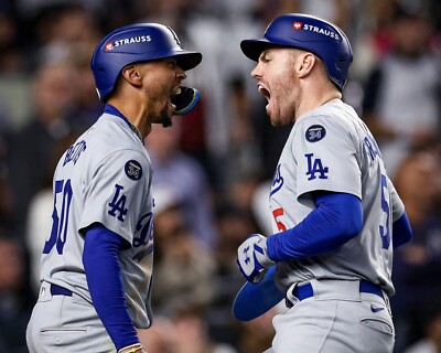 Mookie Betts & Freddie Freeman 2024 World Series Scream Dodgers