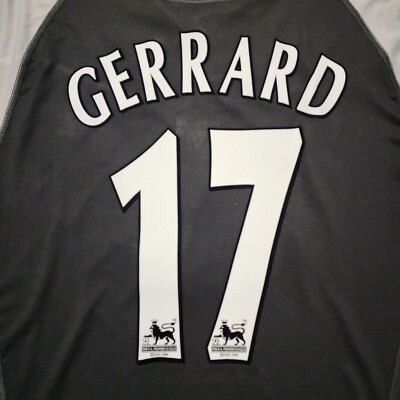 2003 Reebok Liverpool Away Soccer Jersey Steven Gerrard Men L