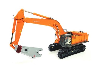 Hitachi ZX870LCH-3 Zaxis Excavator with Shear - WSI 1:50 Scale