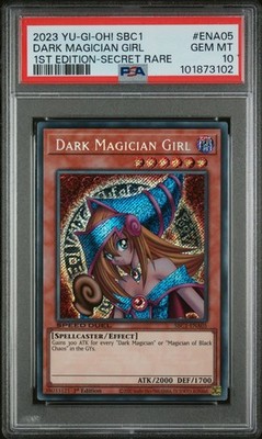Yu-Gi-Oh! PSA 10 Dark Magician Girl SBC1-ENA05 1st Edition Secret