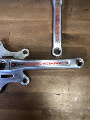 vtg Odyssey Black Widow Crank Set 2 Piece Old School BMX OG 160mm