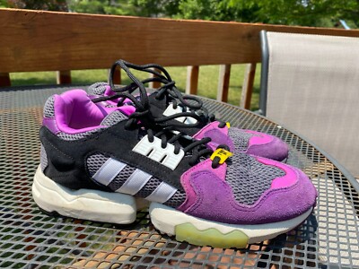 Adidas Ninja Time ZX Torsion Shoes Gray Purple FW9831 Mens Size 8