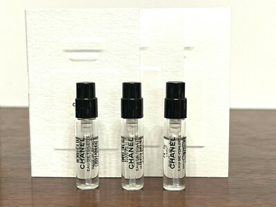 3x CHANEL N° 5 L'EAU EDT Spray Perfume Samples 0.05oz / 1.5ml EACH