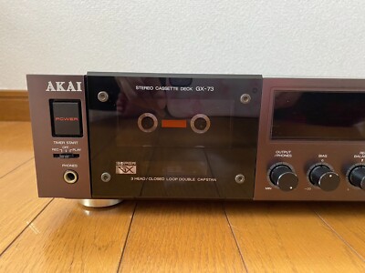 AKAI GX-73 3-Head Stereo Cassette Deck 100v Working Free Shipping