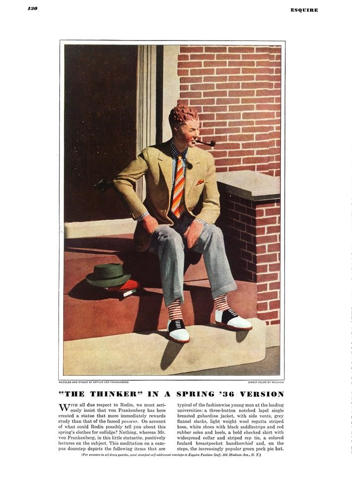 アパレルアーツのイラストと1930年代～1940年代のエスクァイアから