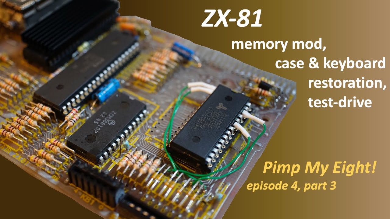 ZX-81 memory mod, case & keyboard restoration, test-drive - YouTube