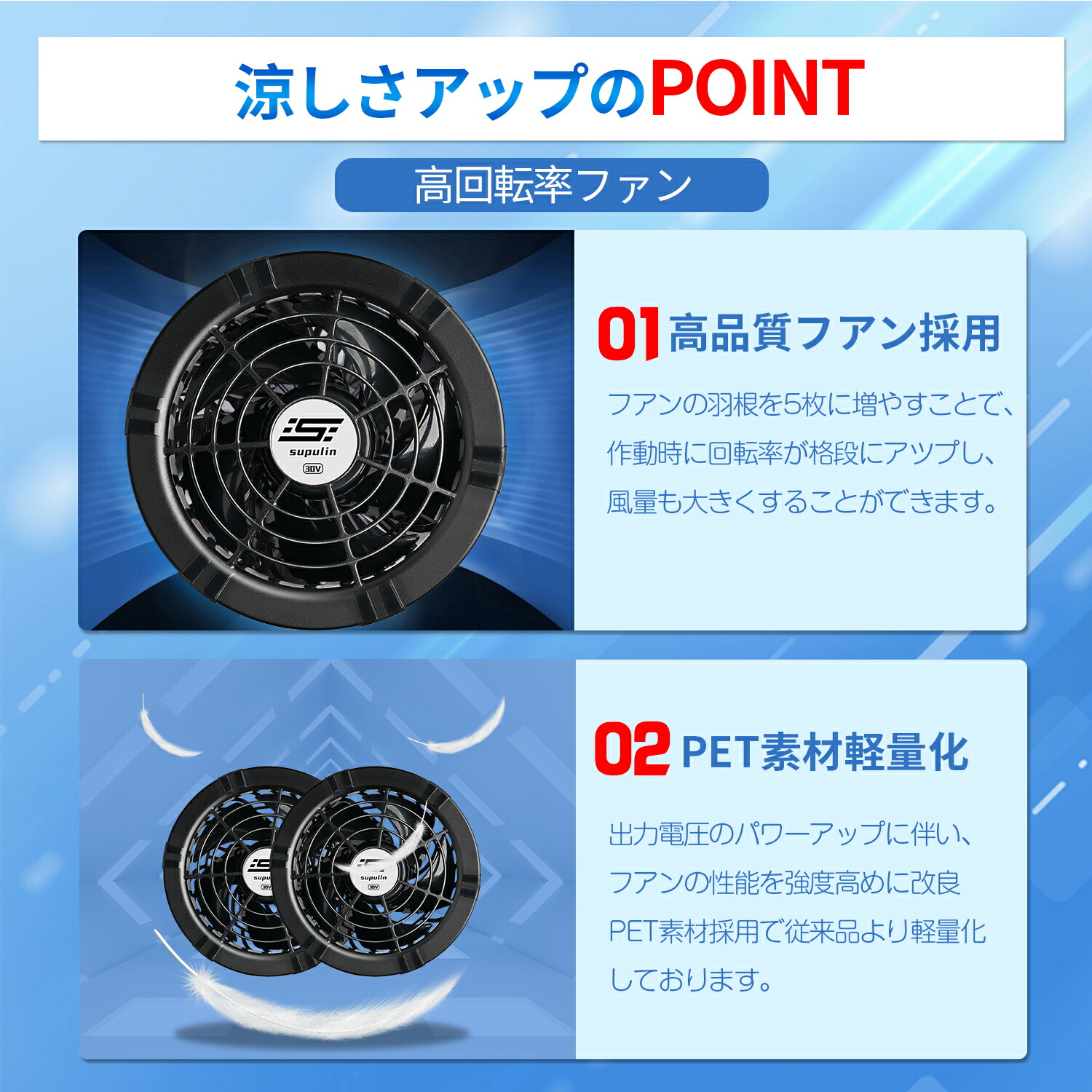 楽天市場】✨SS限定57%OFF！✨Supulin正規品✨空調ウェア バッテリー