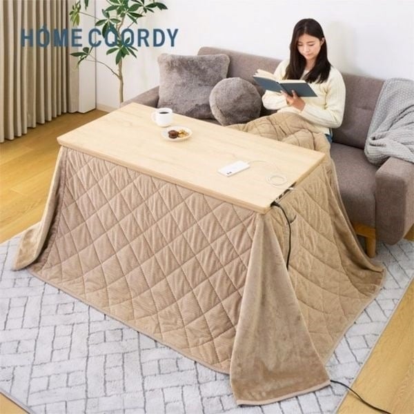 ホームコーディ USBコンセント付き 高さが変えられるソファ前こたつ＋