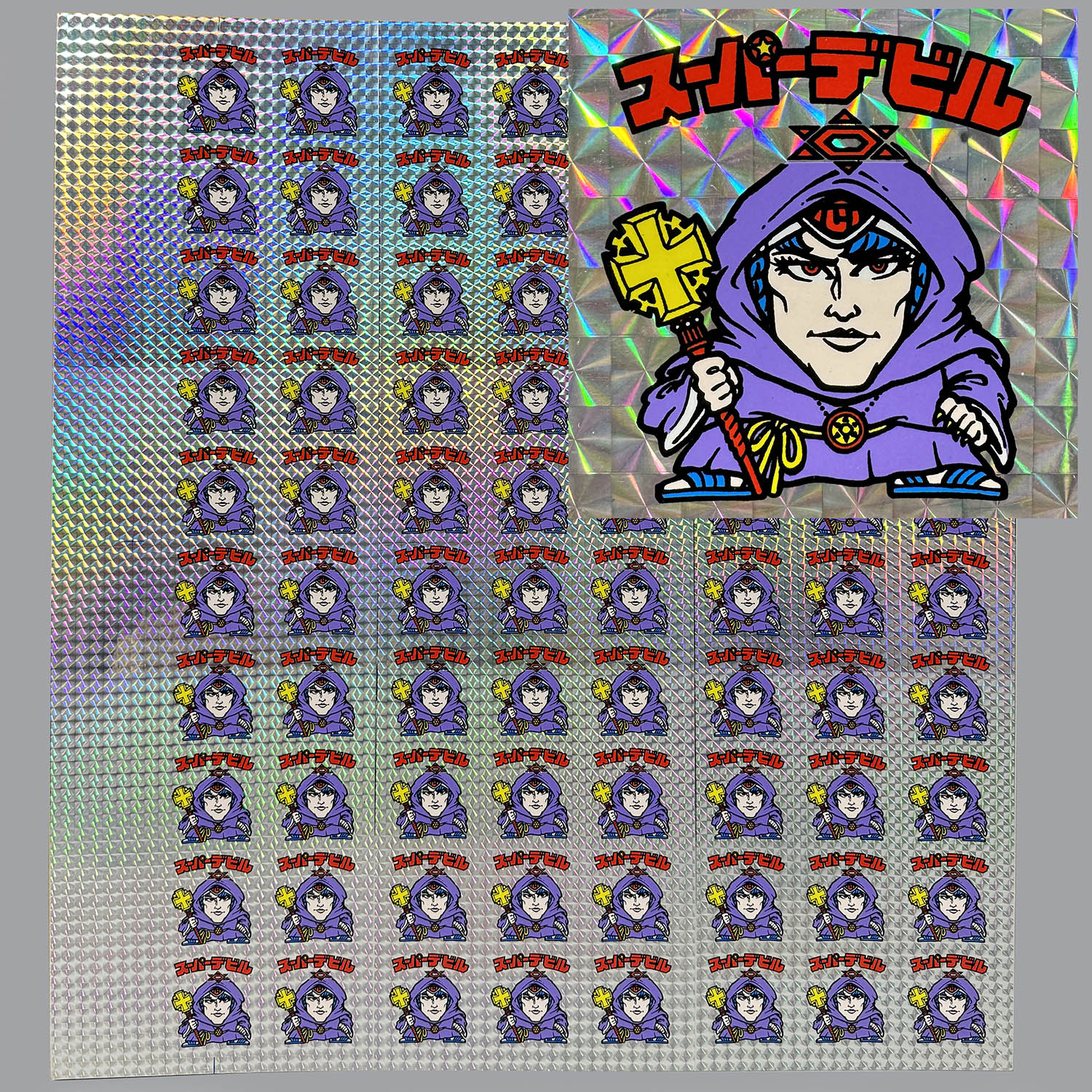 5506] ビックリマンシール 未裁断フルサイズ スーパーデビル(偽神)80面