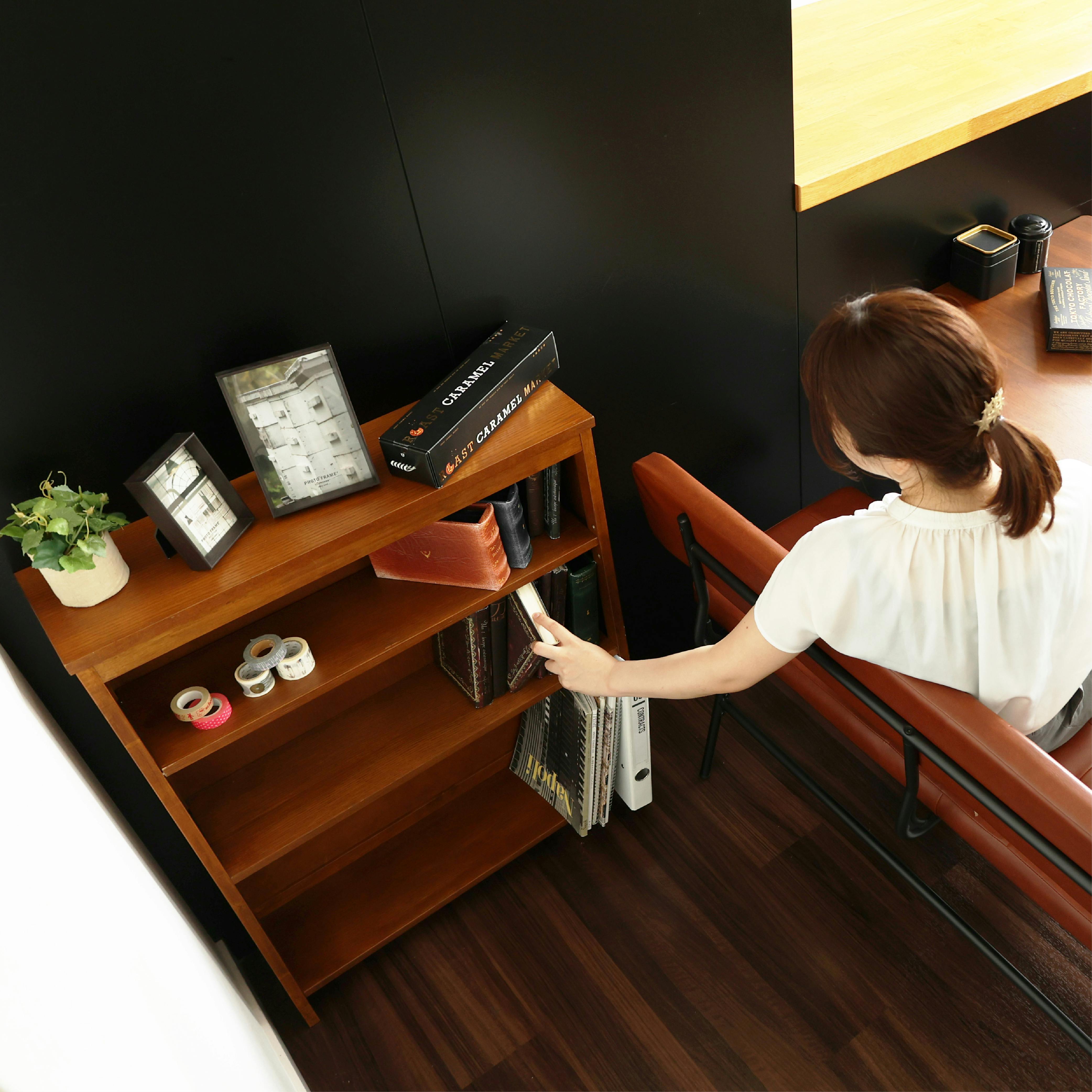 奥行き20cmの省スペースなブックシェルフ hommage Book Shelf ブラウン