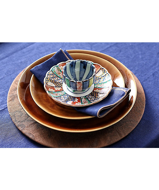 AX Linen＞円形ランチョンマット（ブラウン） | AXEL JAPAN