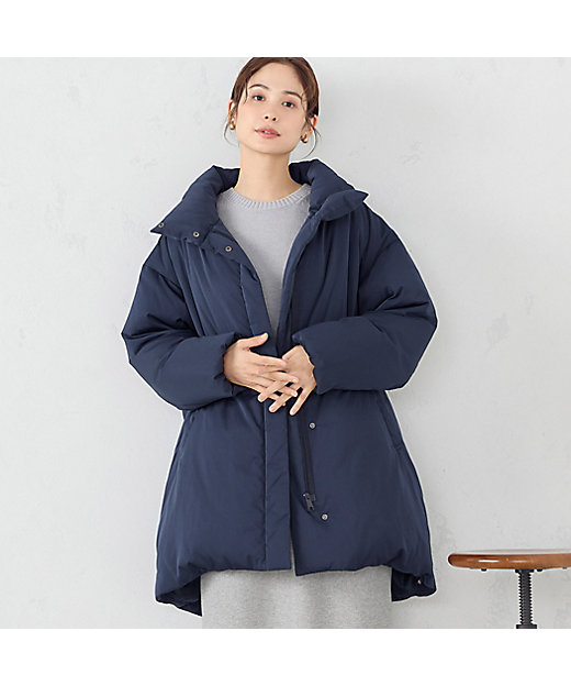 リサイクルタフタ 撥水加工 オーバーサイズ ダウンコート