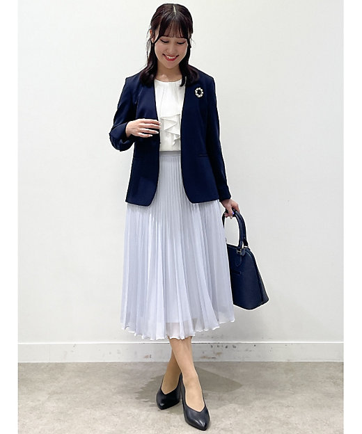 フォーマル／洗える／セットアップ可】ノーカラージャケット