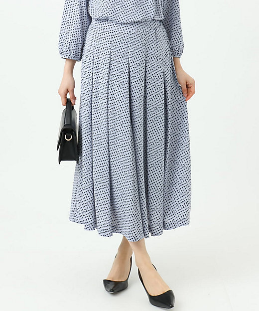 小さいサイズ】幾何柄ジャージータックスカート／洗濯機で洗える | MK