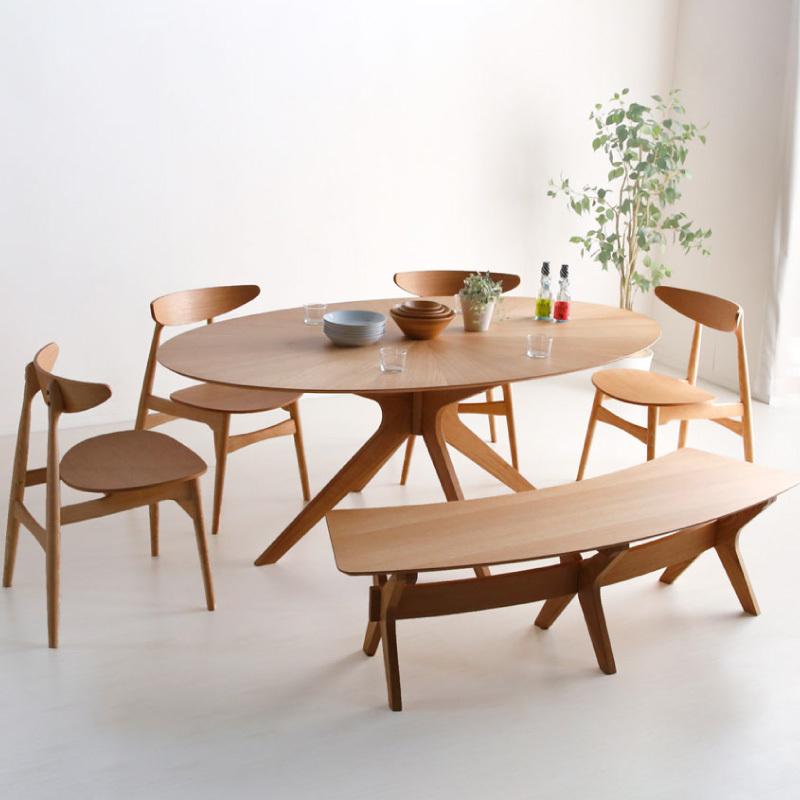 KAGUWORLD ダイニングテーブル テーブル単品 天然木 オーク 食卓用