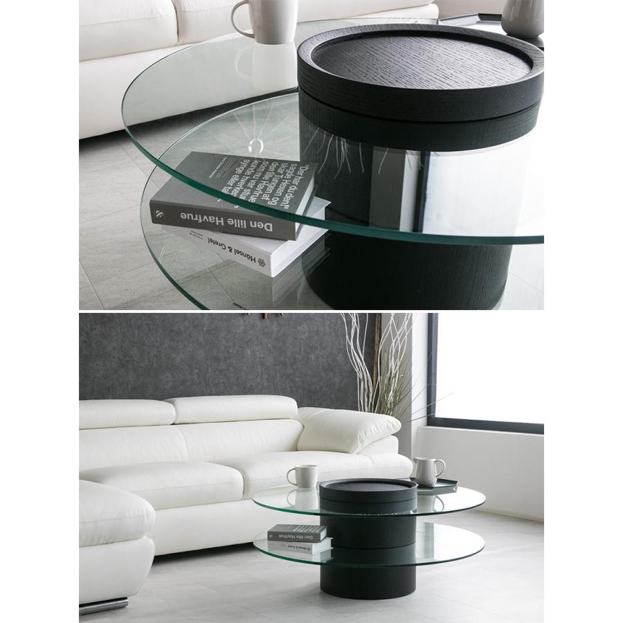 センターテーブル ガラステーブル ローテーブル 丸 おしゃれ モダン