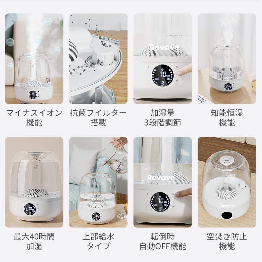 在庫一掃」超音波式加湿器 2重除菌 最大40時間連続運転 マイナスイオン