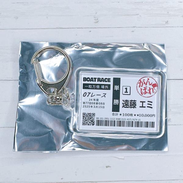 ☆ 競艇 ボートレース シークレット単勝舟券キーホルダー 4502 遠藤