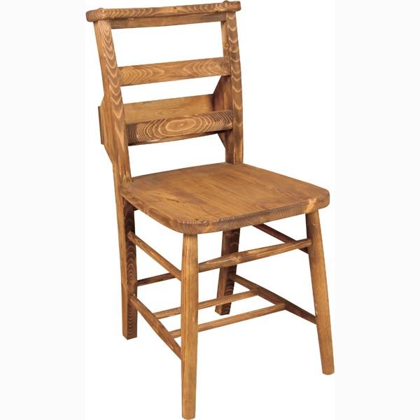 ダイニングチェア おしゃれ 天然木 パイン カントリー 収納付き 肘なし