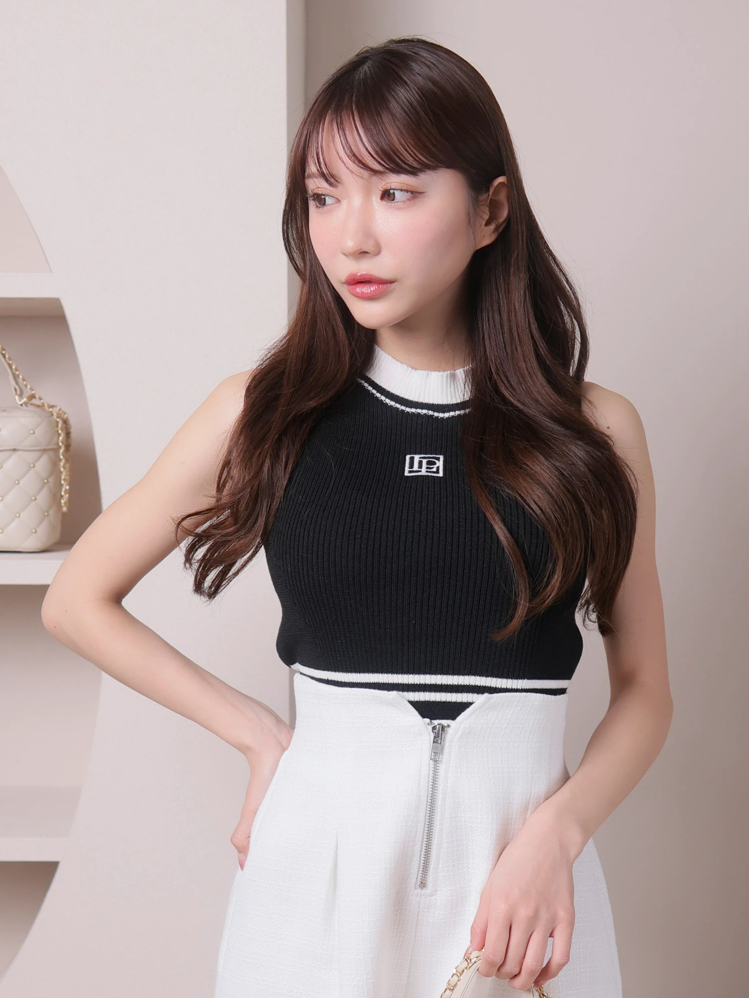 LIP SERVICE（リップサービス）｜ バイカラーラインLPノースリニット