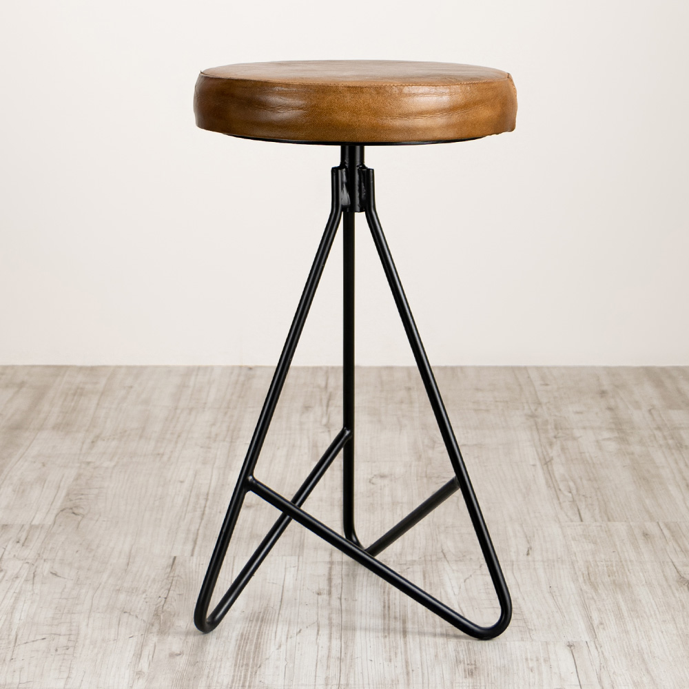 アイアンレザースツール サントラー 家具の製造・販売 友安製作所