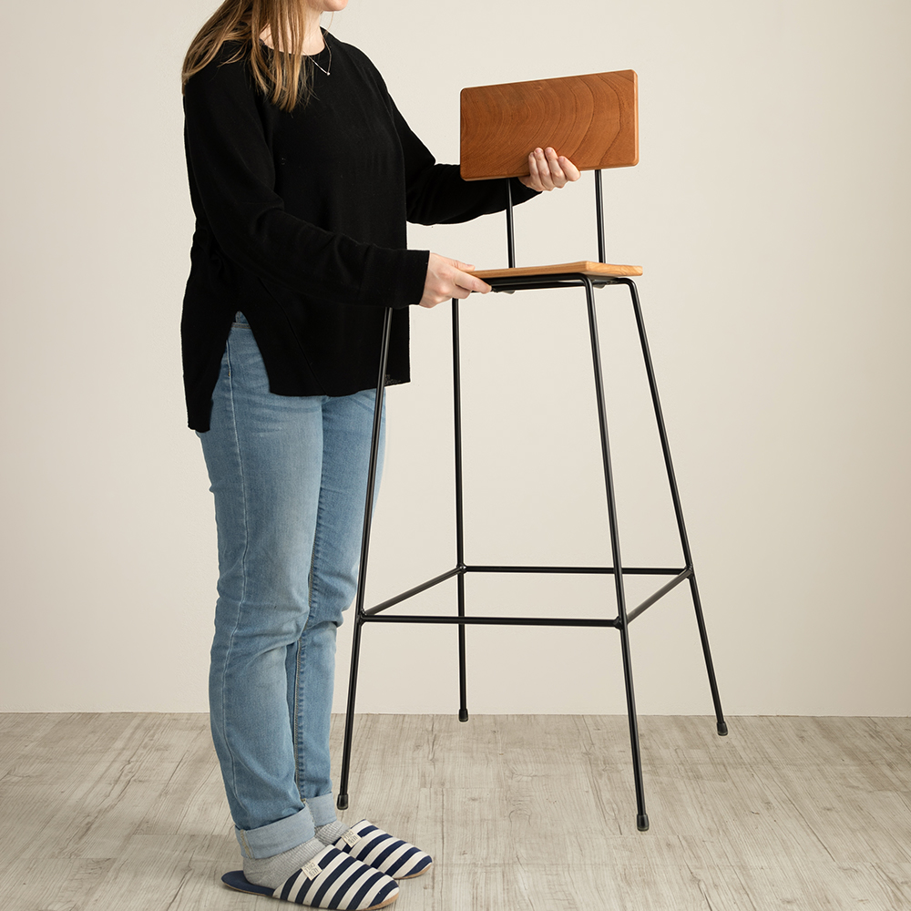 アイアンフレームスクールハイチェア hinata 家具の製造・販売 友安製作所