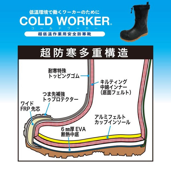 コールドワーカー CW－60 ｜ -60℃対応の冷凍庫用長靴 – 弘進ゴム