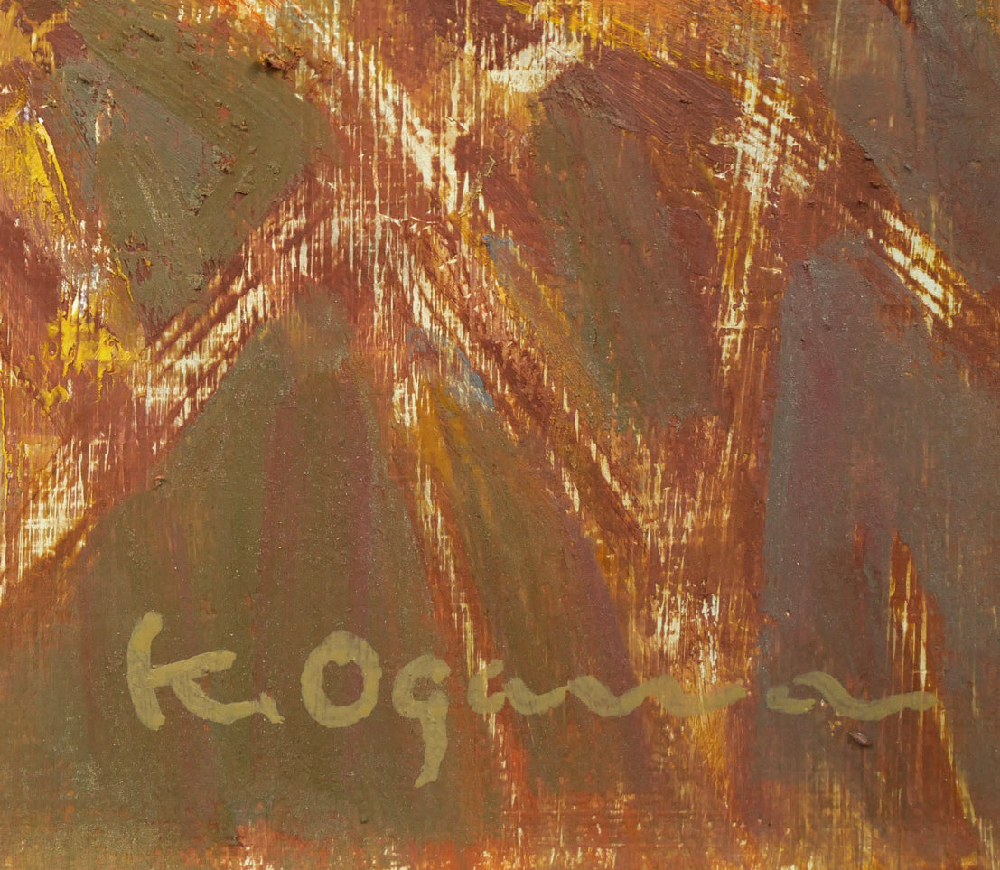 小川清「赤岩秋景（小樽）」油絵・F12号 絵画買取・販売の小竹美術