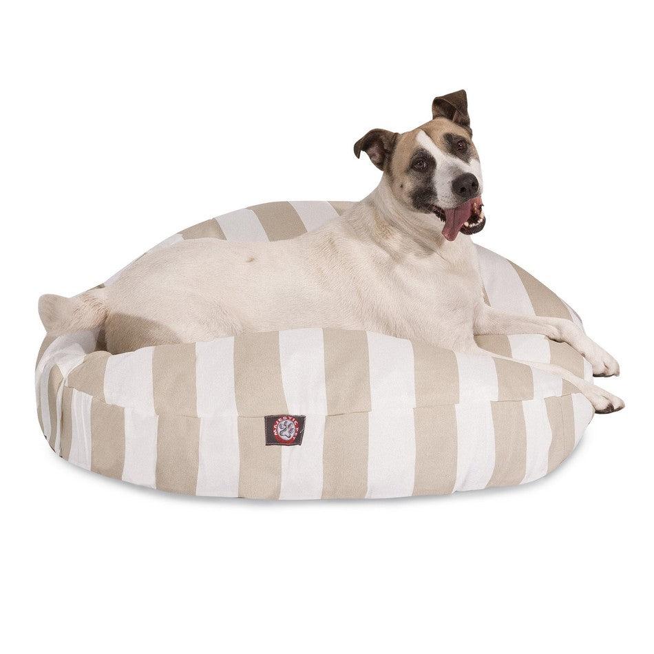 Vertical Stripe Round Dog Bed – Majestic Pet
