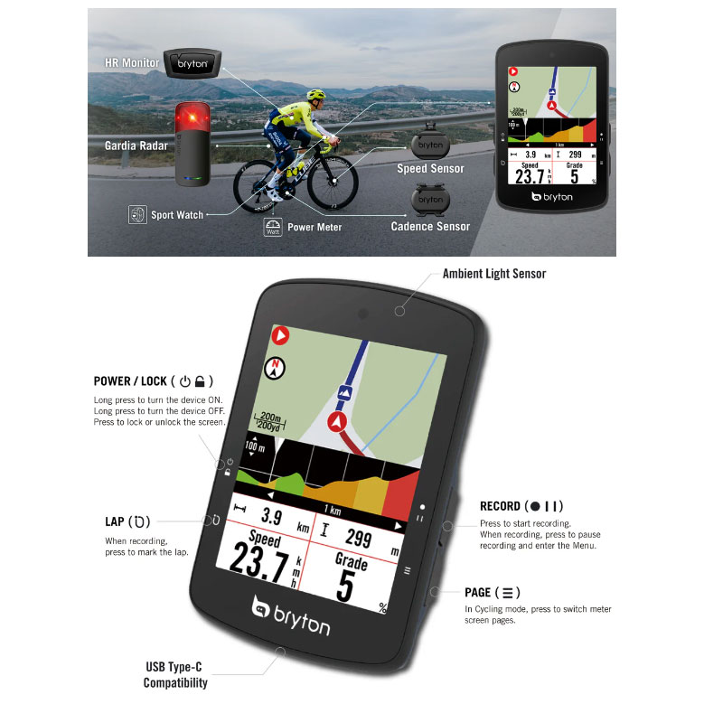 ブライトン Rider S510T (ケイデンス・スピード・心拍センサー付) GPS